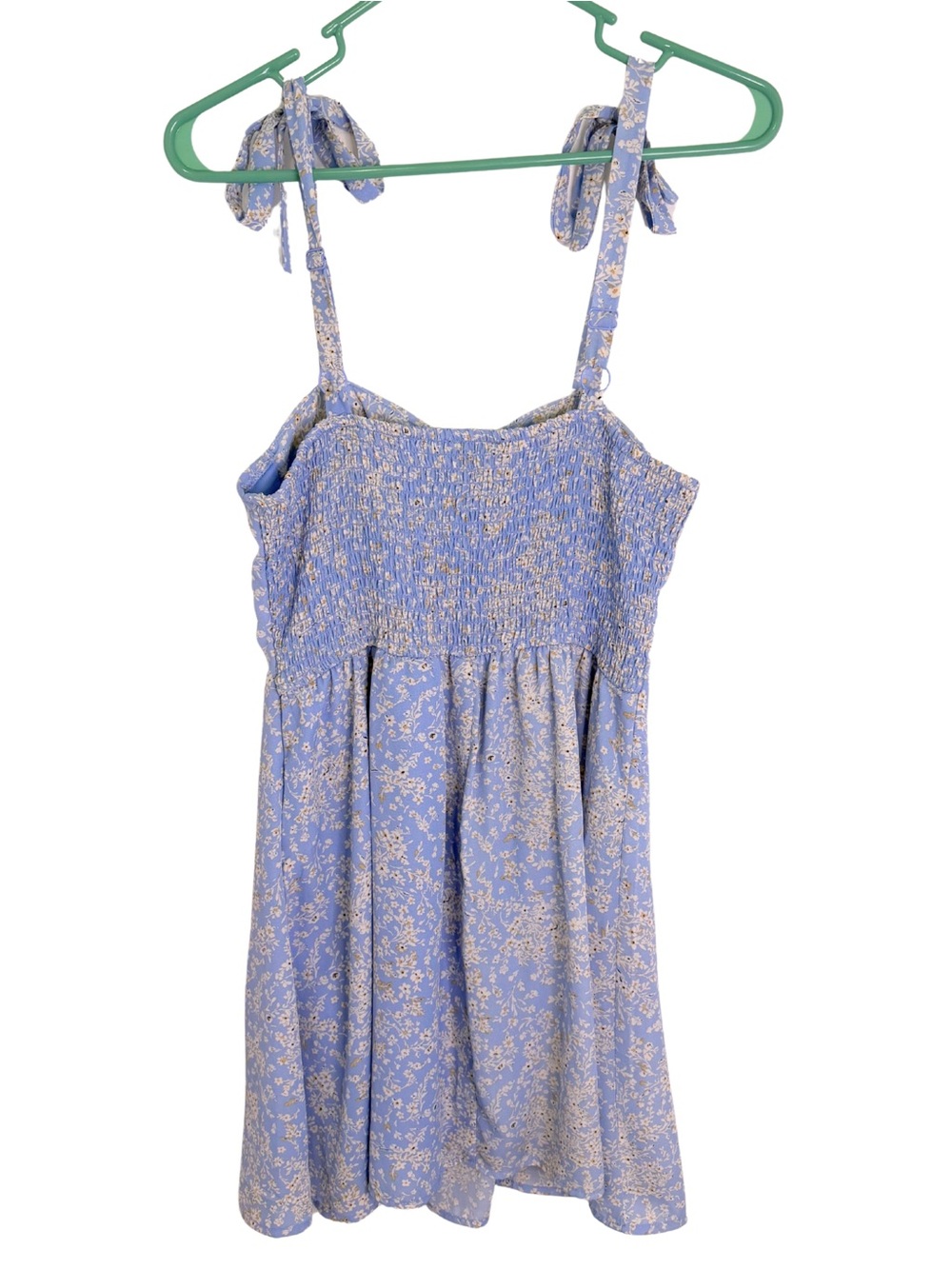 3/$20 Lily Rose Blue Floral Spaghetti Strap Knee Length Dress - Picture 2 of 5